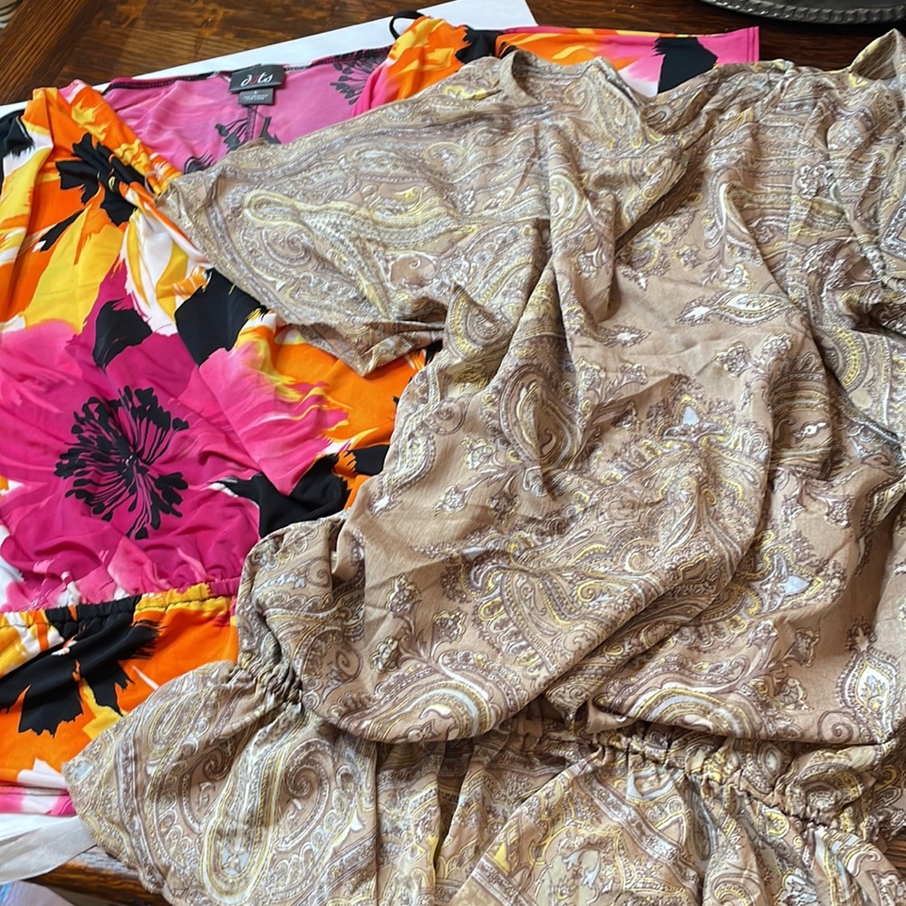 Two similar style tops